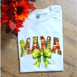 MAMA grinch shirt popular christmas mama shirt cheetah print trendy